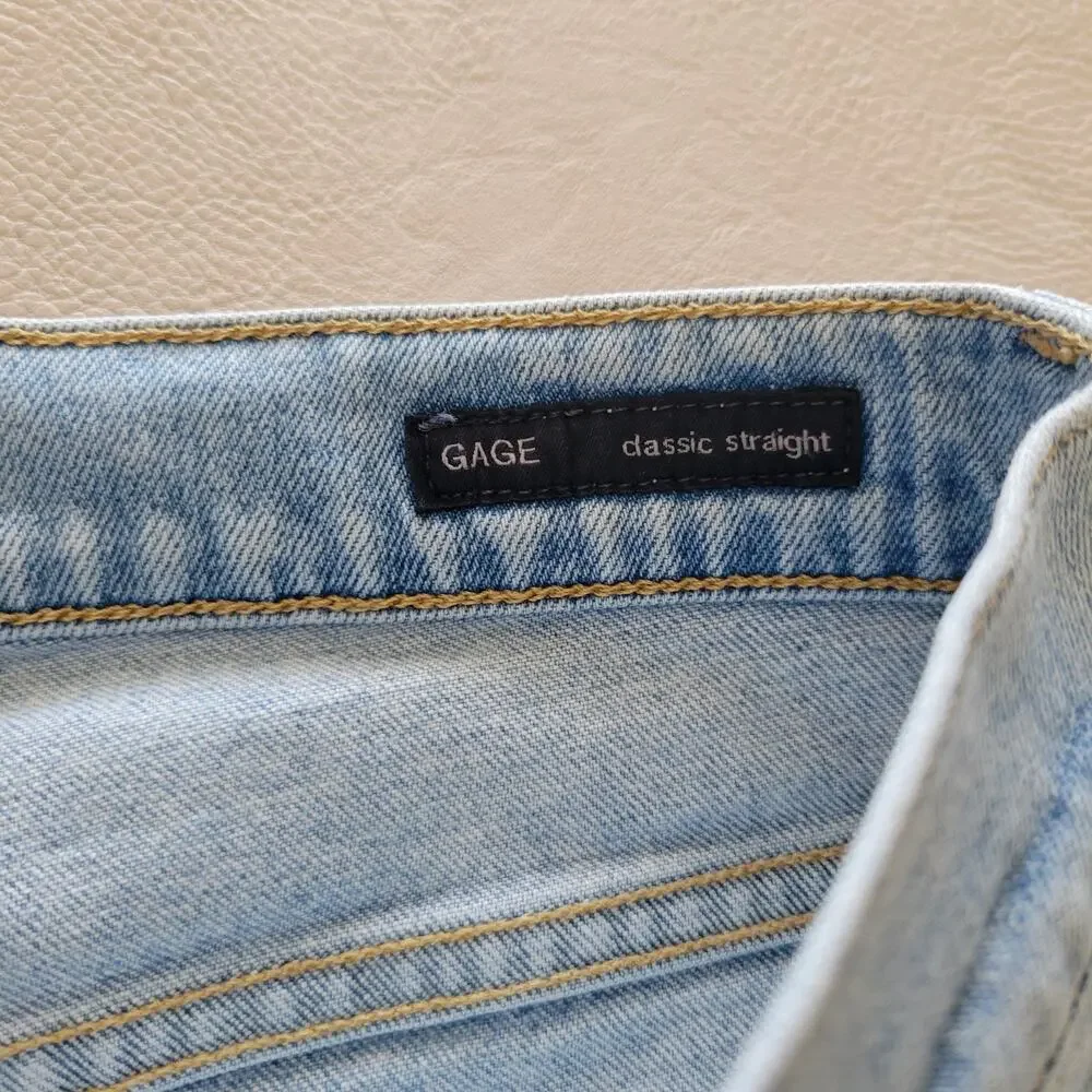 Citizens of Humanity Gage Classic Straight Jeans Mens 33 Light Wash Stretch USA